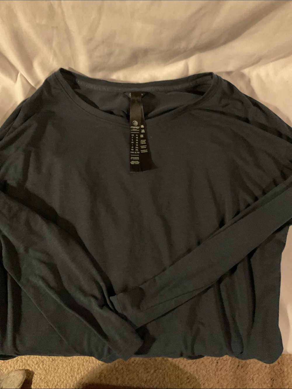 MPG Long Slv. Shirt Women’s XL Long Sleeve Shirt XL Navy Blue Athleisure Dance - Picture 4 of 4